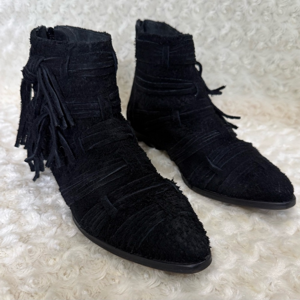 FREE PEOPLE DECADE DISTRESSED SUEDE ANKLE BOOTS SZ 39 EU